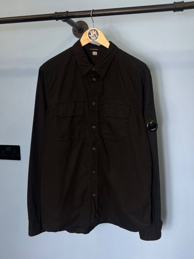 Large C.P. Company Black Button Down Overshirt Jacket